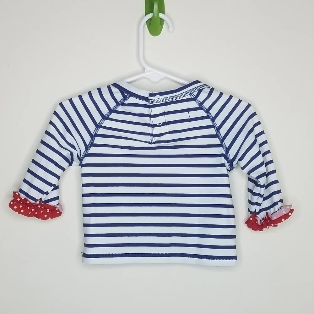 Mud Pie Crab Rashguard Swim Shirt Bathing Suit 12-18m